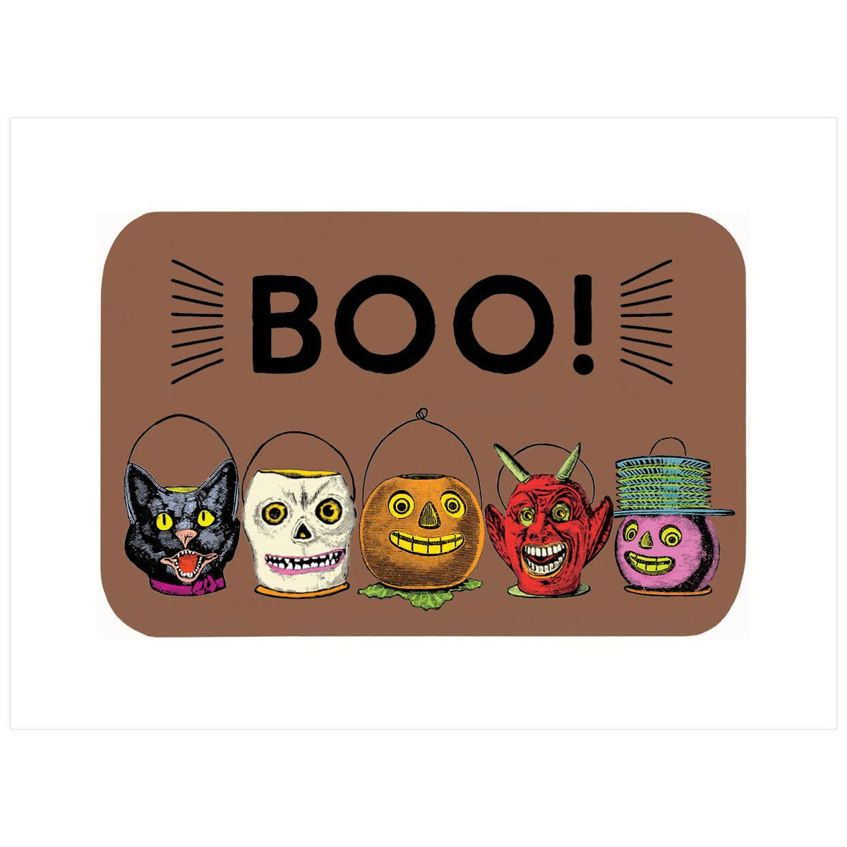 Candy Buckets | Halloween Greeting Card