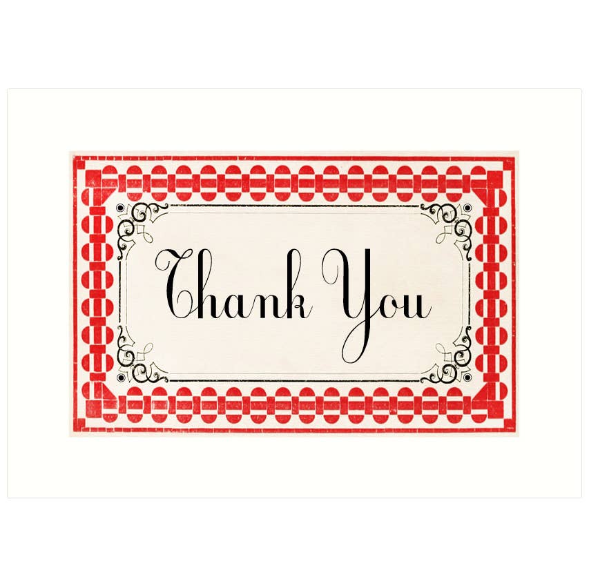 Thank You, Red | Thank You Greeting Card