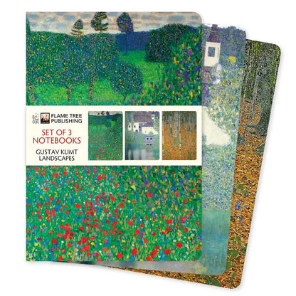 Gustav Klimt: Landscapes Set of 3 Standard Notebooks by