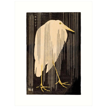 Heron in the Rain | Blank Greeting Card