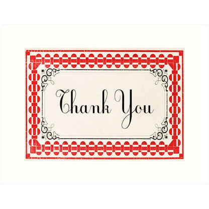 Thank You, Red | Thank You Greeting Card