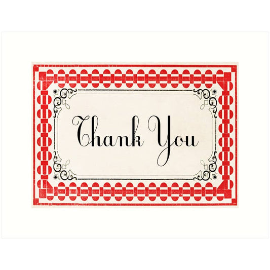 Thank You, Red | Thank You Greeting Card