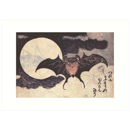 Hokusai Bat | Blank Greeting Card
