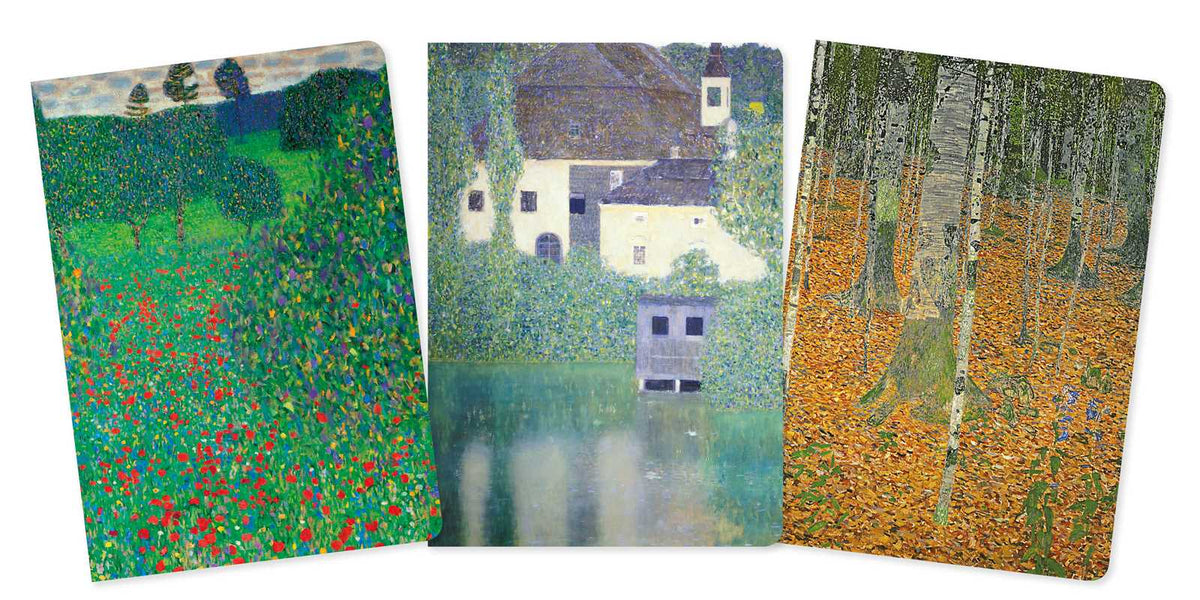 Gustav Klimt: Landscapes Set of 3 Standard Notebooks by