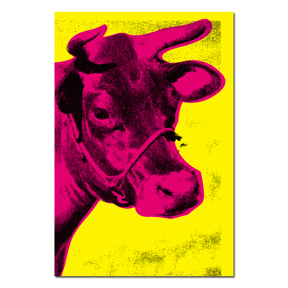 Cow by Andy Warhol - Die-Cut Sticker