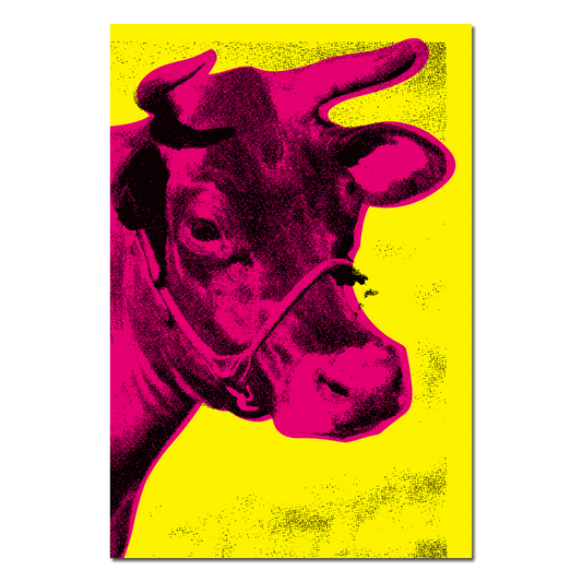 Cow by Andy Warhol - Die-Cut Sticker